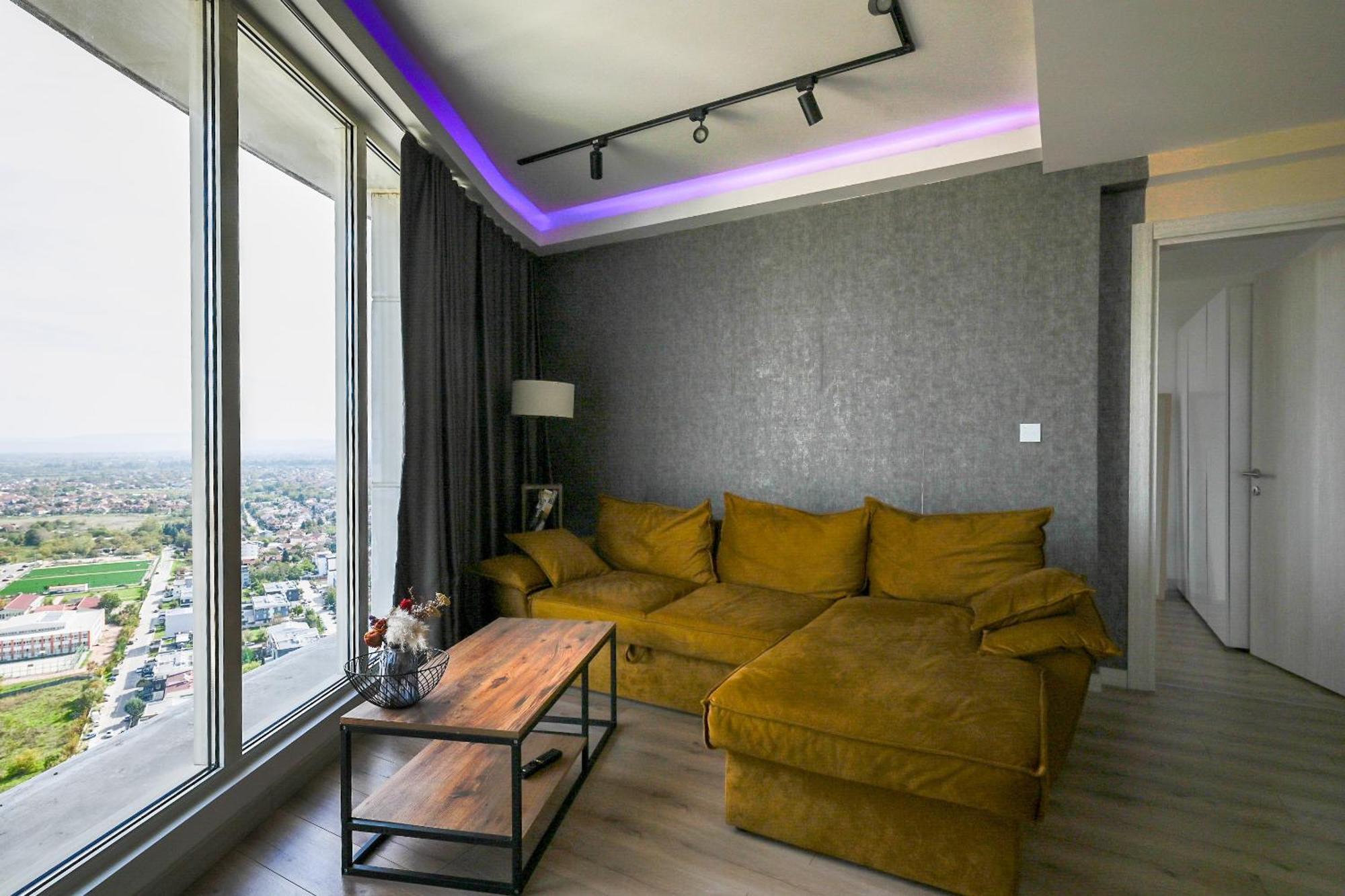 Alfred Sky Smart Apartment 29Th Spa Included Skopje Exterior photo